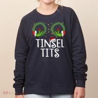 Tinsel Tits Funny Christmas Women's Sweatshirt thumb 0