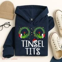 Tinsel Tits Funny Christmas Hoodie thumb 4