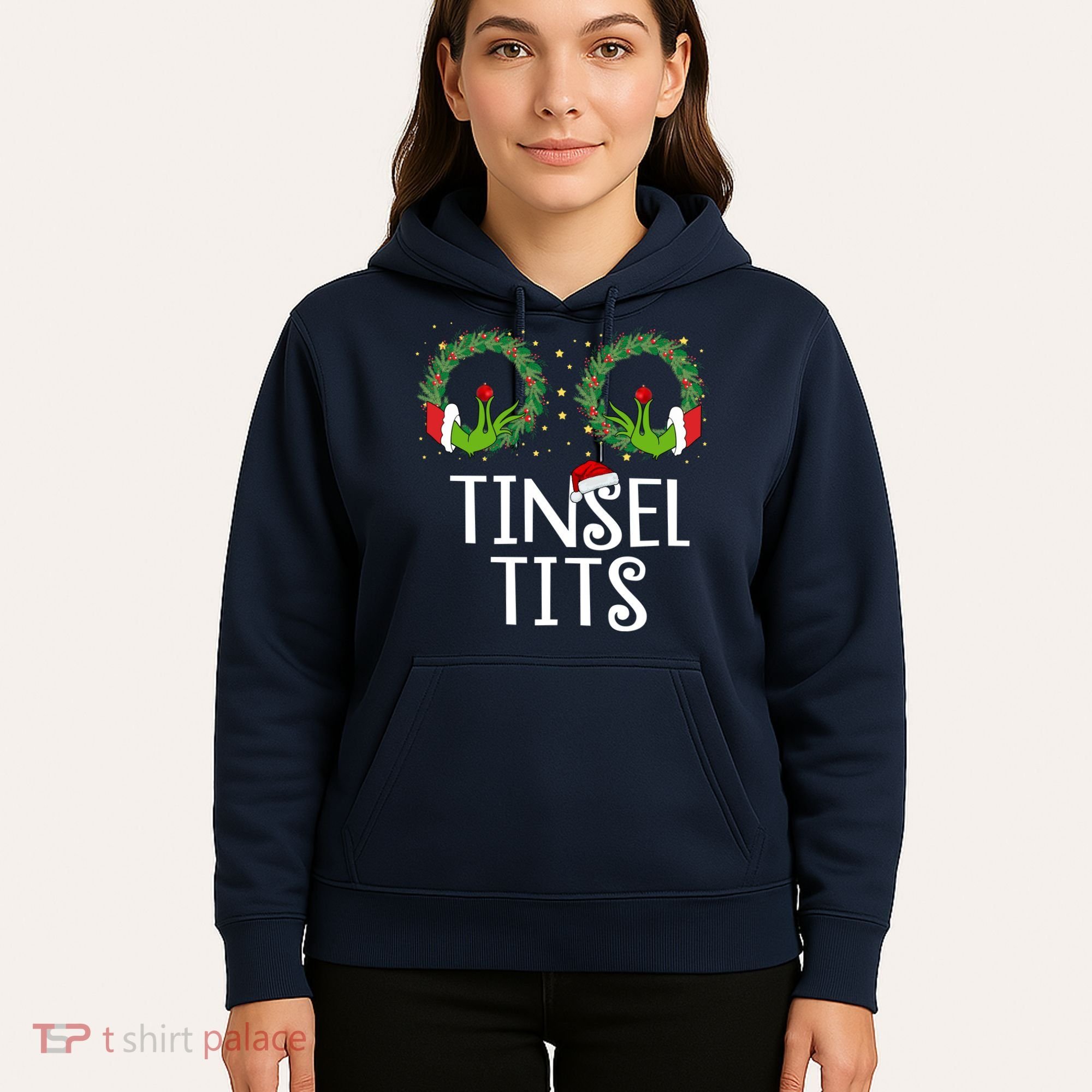 Tinsel Tits Funny Christmas Hoodie