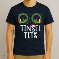 Tinsel Tits Funny Christmas T-Shirt thumb 3