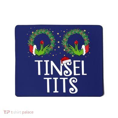 Tinsel Tits Funny Christmas Mousepad