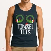 Tinsel Tits Funny Christmas Tank Top thumb 3