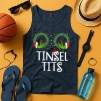 Tinsel Tits Funny Christmas Tank Top thumb 4