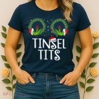 Tinsel Tits Funny Christmas Women's T-Shirt thumb 2