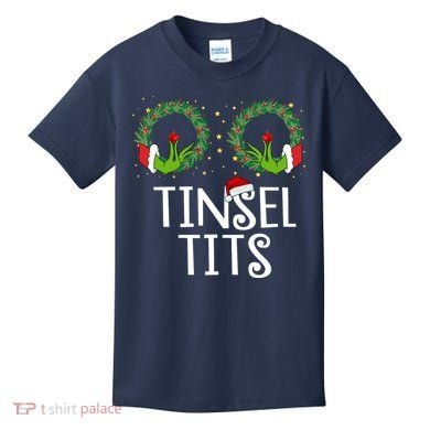 Tinsel Tits Funny Christmas Kids T-Shirt
