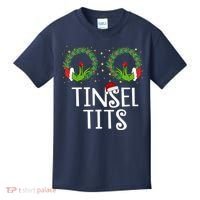 Tinsel Tits Funny Christmas Kids T-Shirt thumb 0
