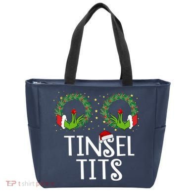 Tinsel Tits Funny Christmas Tote Bag