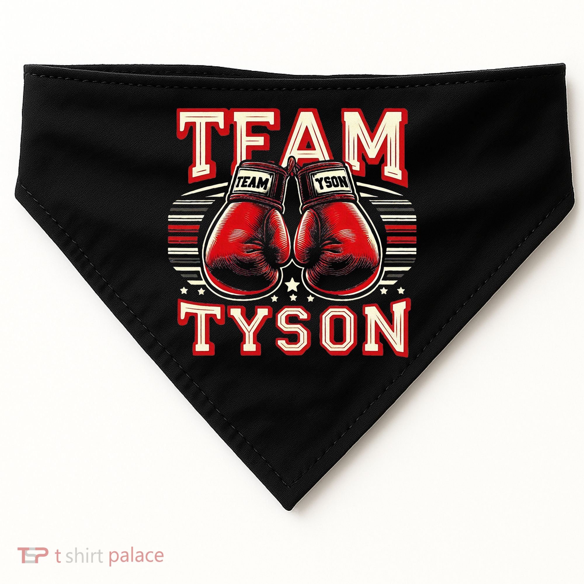 Team Tyson Family Personalized Name USA-Made Doggie Bandana