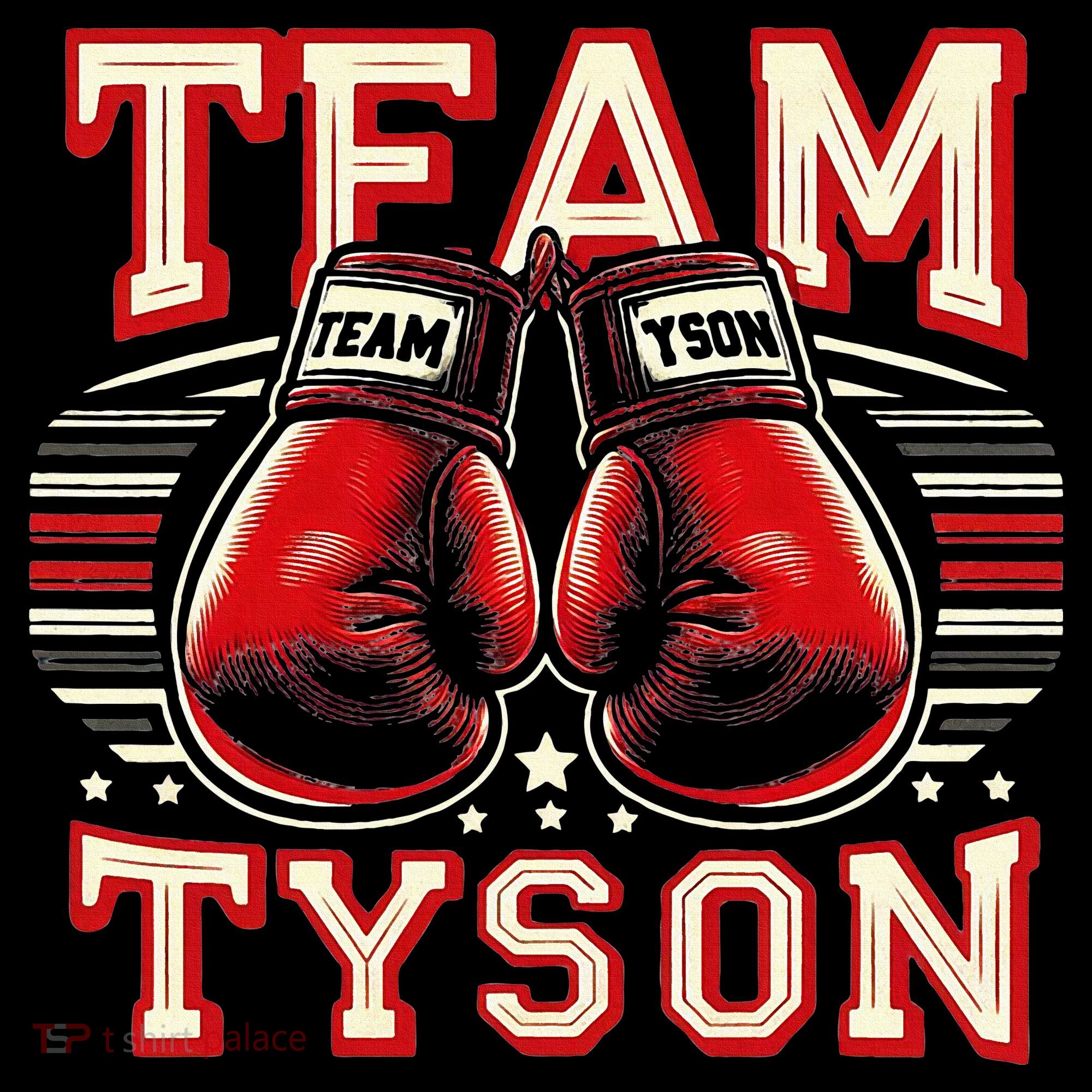 Team Tyson Family Personalized Name USA-Made Doggie Bandana