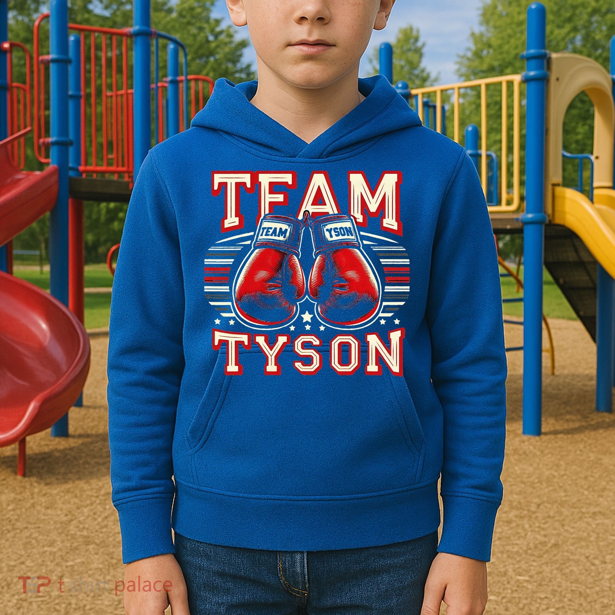 Team Tyson Family Personalized Name Kids Hoodie