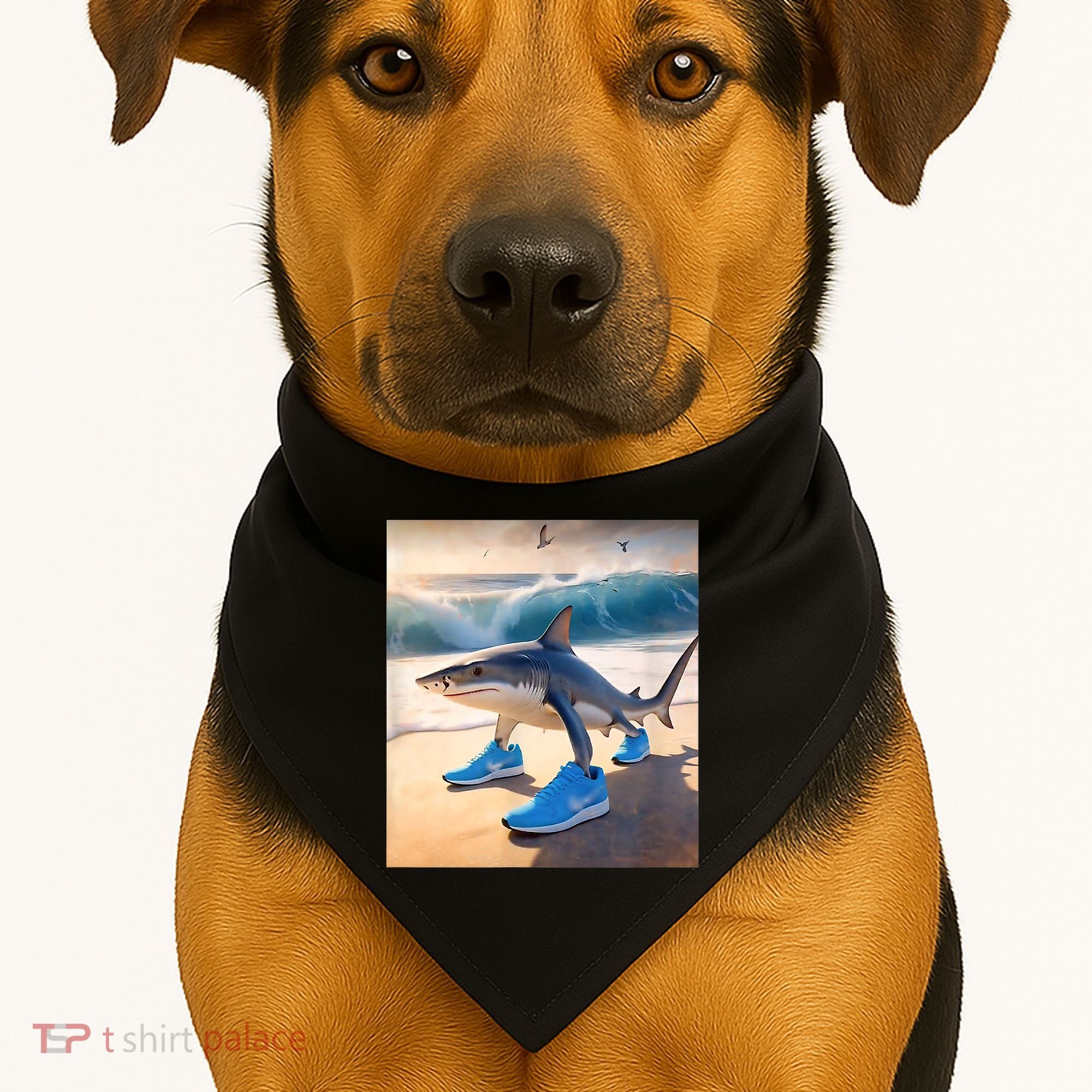 Tralalero Tralala Funny Gen Alpha Shark Meme  USA-Made Doggie Bandana
