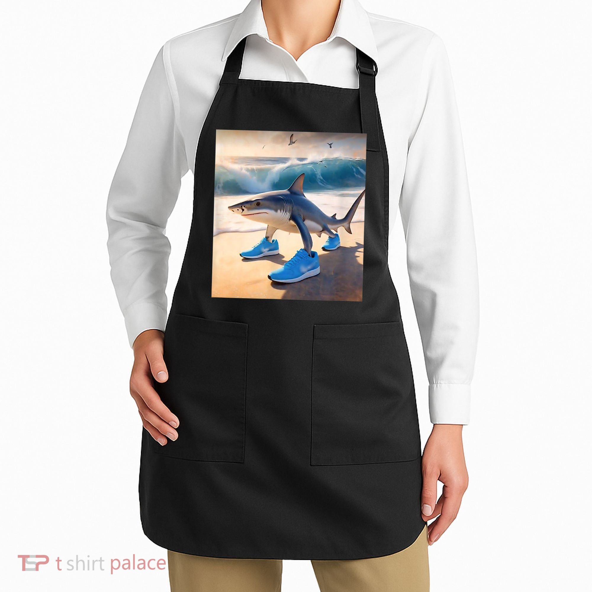 Tralalero Tralala Funny Gen Alpha Shark Meme  Apron