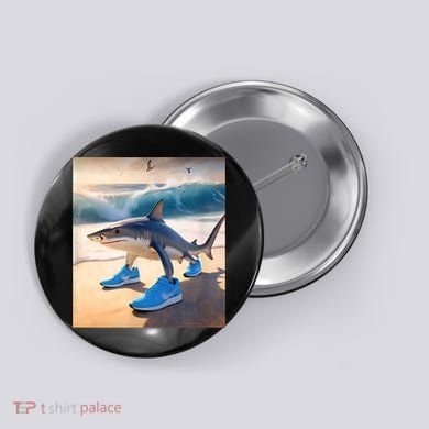 Tralalero Tralala Funny Gen Alpha Shark Meme  Button