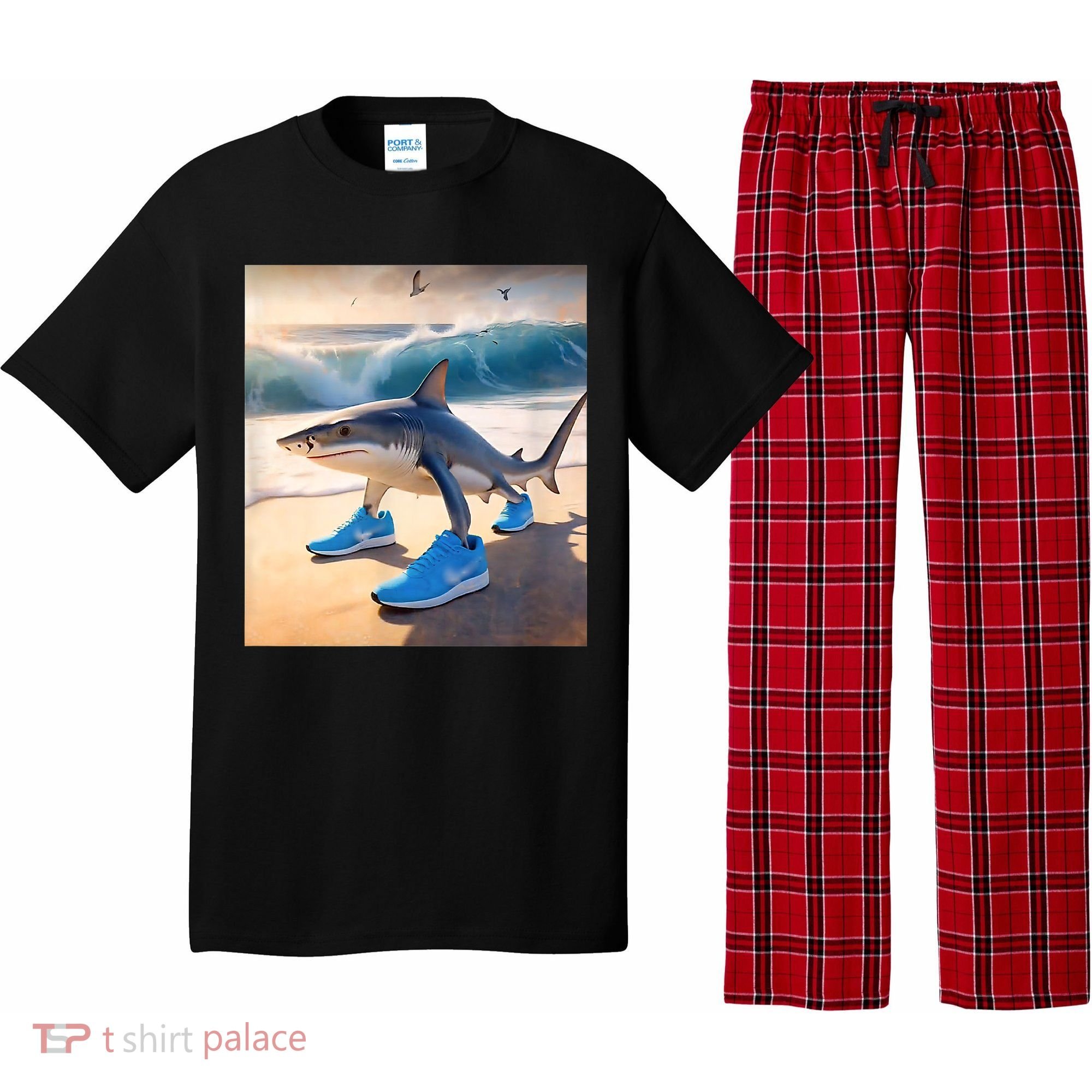 Tralalero Tralala Funny Gen Alpha Shark Meme  Pajama Set