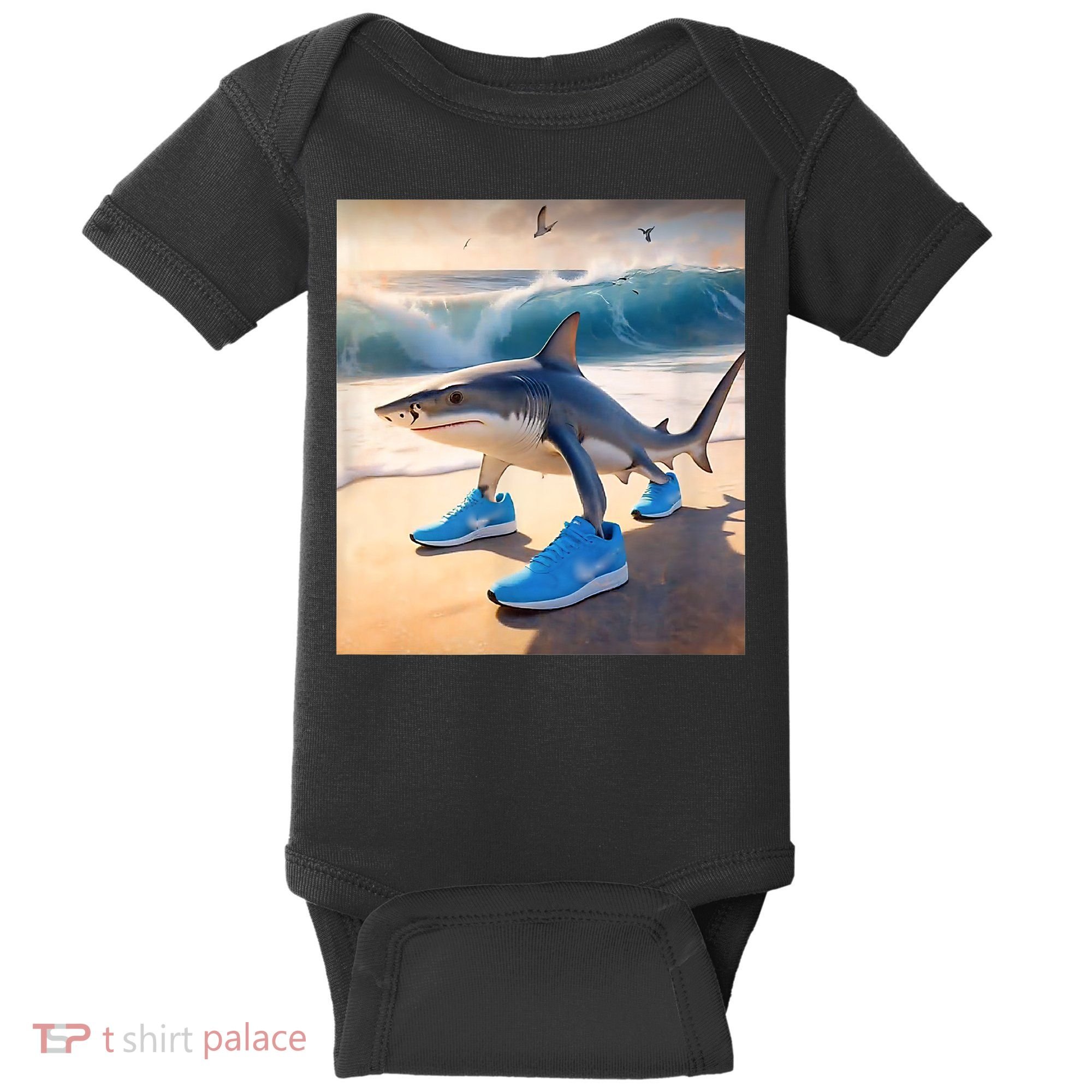 Tralalero Tralala Funny Gen Alpha Shark Meme  Baby Bodysuit