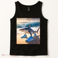 Tralalero Tralala Funny Gen Alpha Shark Meme  Tank Top thumb 2