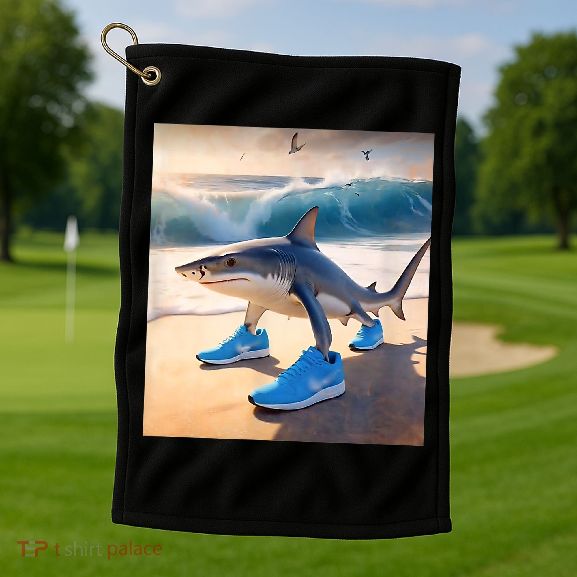 Tralalero Tralala Funny Gen Alpha Shark Meme  Golf Towel
