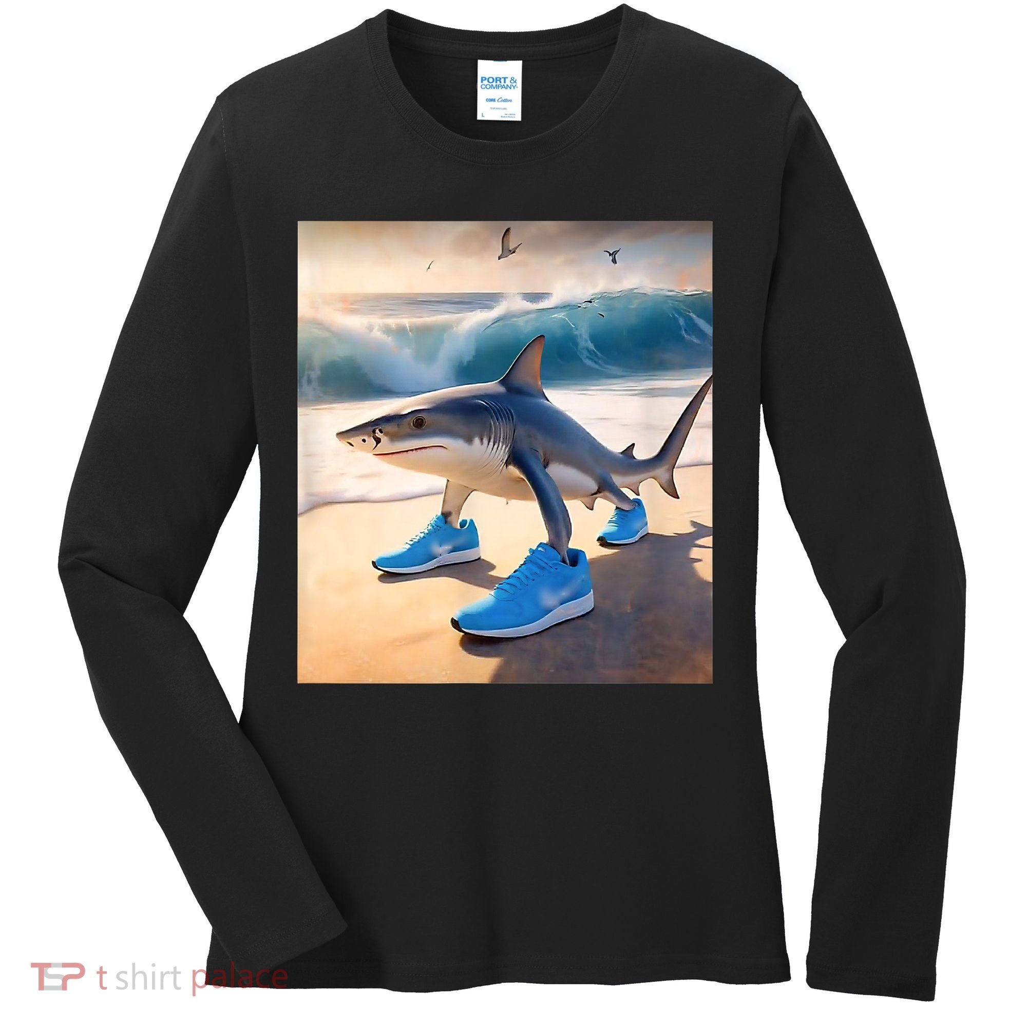 Tralalero Tralala Funny Gen Alpha Shark Meme  Women's Long Sleeve Shirt