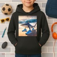 Tralalero Tralala Funny Gen Alpha Shark Meme  Kids Hoodie thumb 2