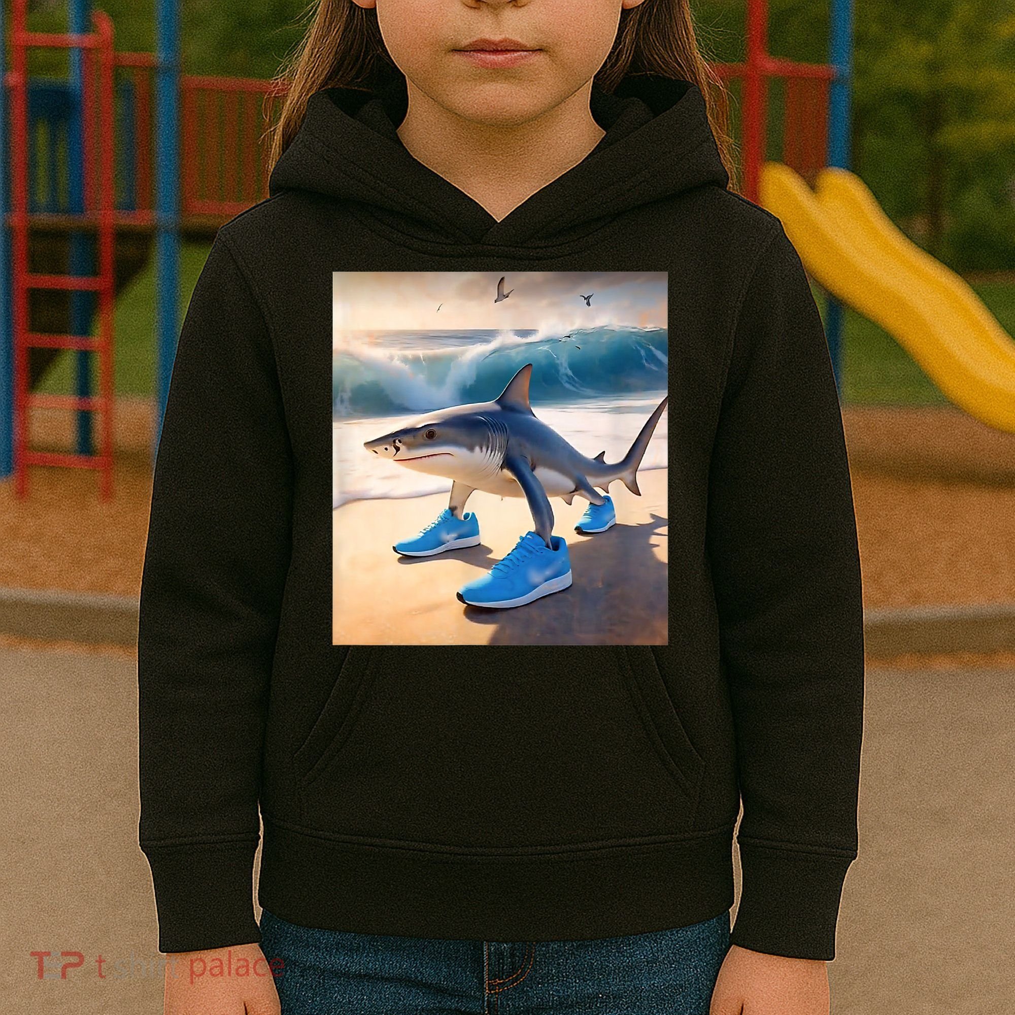 Tralalero Tralala Funny Gen Alpha Shark Meme  Kids Hoodie