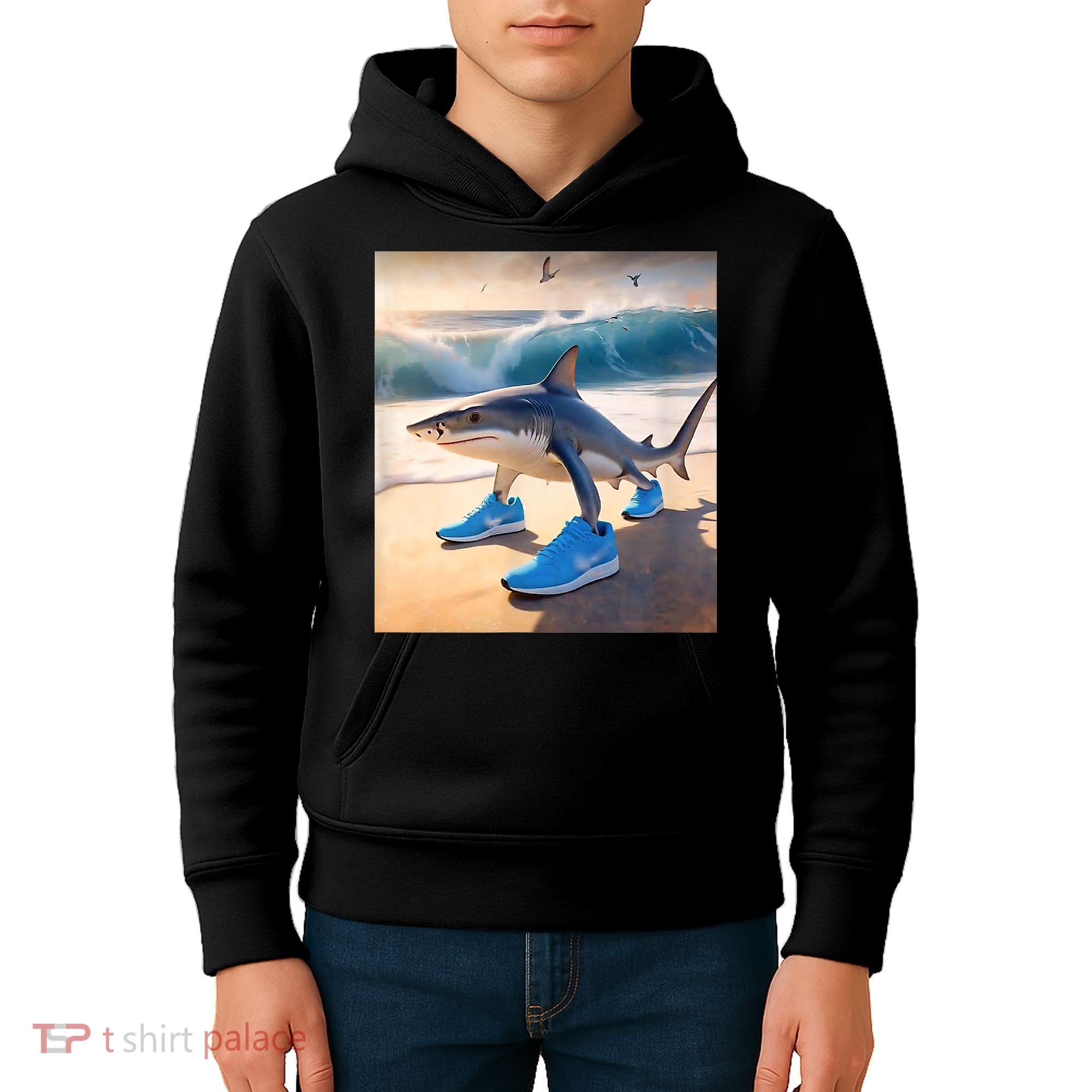 Tralalero Tralala Funny Gen Alpha Shark Meme  Kids Hoodie