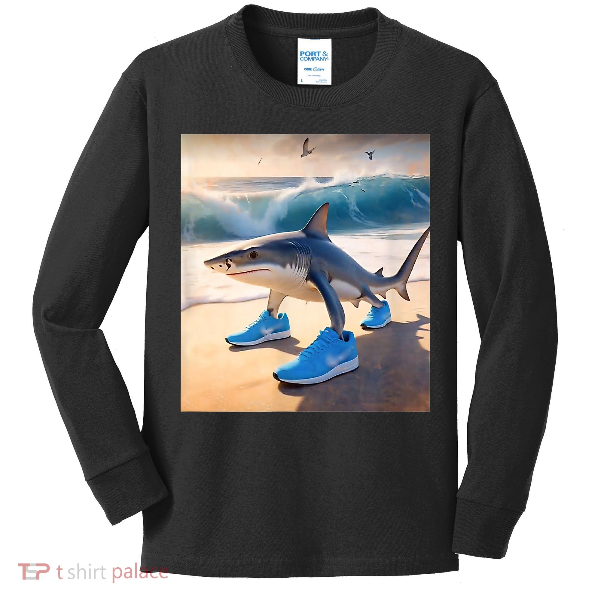 Tralalero Tralala Funny Gen Alpha Shark Meme  Kids Long Sleeve Shirt