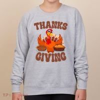 Thanksgiving Turkey Festive Holiday Women's Sweatshirt thumb 0