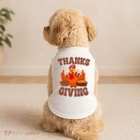 Thanksgiving Turkey Festive Holiday Doggie Tank thumb 2