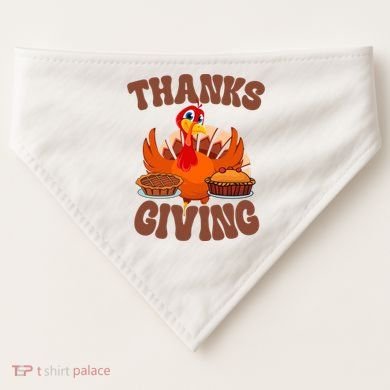 Thanksgiving Turkey Festive Holiday USA-Made Doggie Bandana
