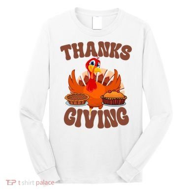 Thanksgiving Turkey Festive Holiday Long Sleeve Shirt