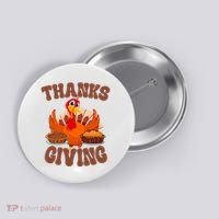 Thanksgiving Turkey Festive Holiday Button thumb 0