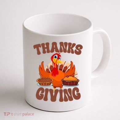 Thanksgiving Turkey Festive Holiday Coffee Mug back