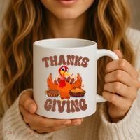 Thanksgiving Turkey Festive Holiday Coffee Mug thumb 3