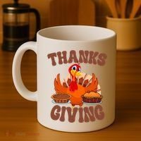 Thanksgiving Turkey Festive Holiday Coffee Mug thumb 4