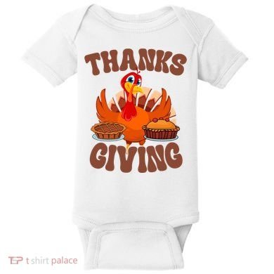 Thanksgiving Turkey Festive Holiday Baby Bodysuit