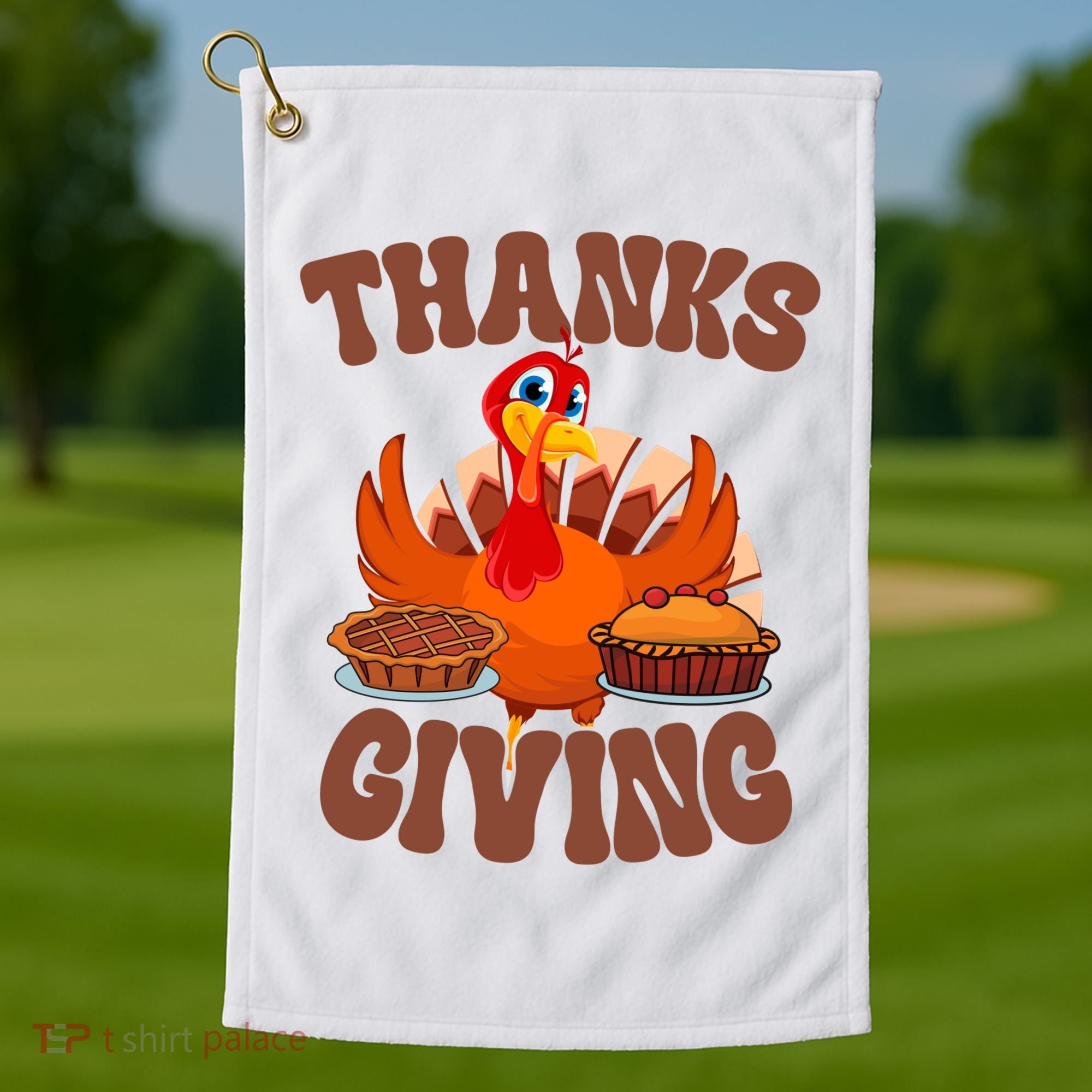 Thanksgiving Turkey Festive Holiday Golf Towel