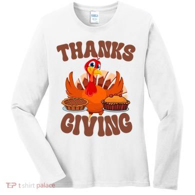 Thanksgiving Turkey Festive Holiday Women's Long Sleeve Shirt