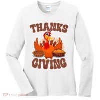 Thanksgiving Turkey Festive Holiday Women's Long Sleeve Shirt thumb 0