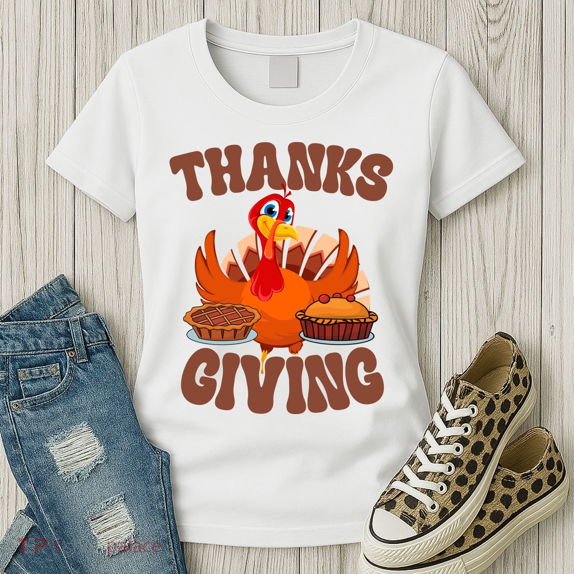 Thanksgiving Turkey Festive Holiday Women's T-Shirt