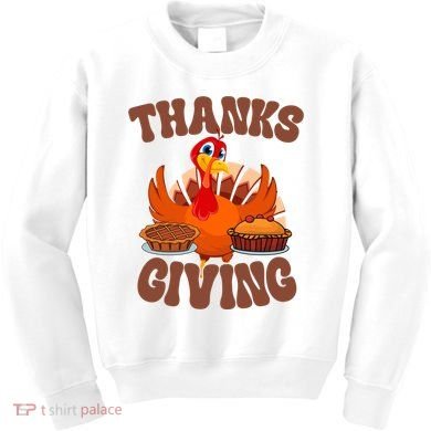 Thanksgiving Turkey Festive Holiday Kids Sweatshirt