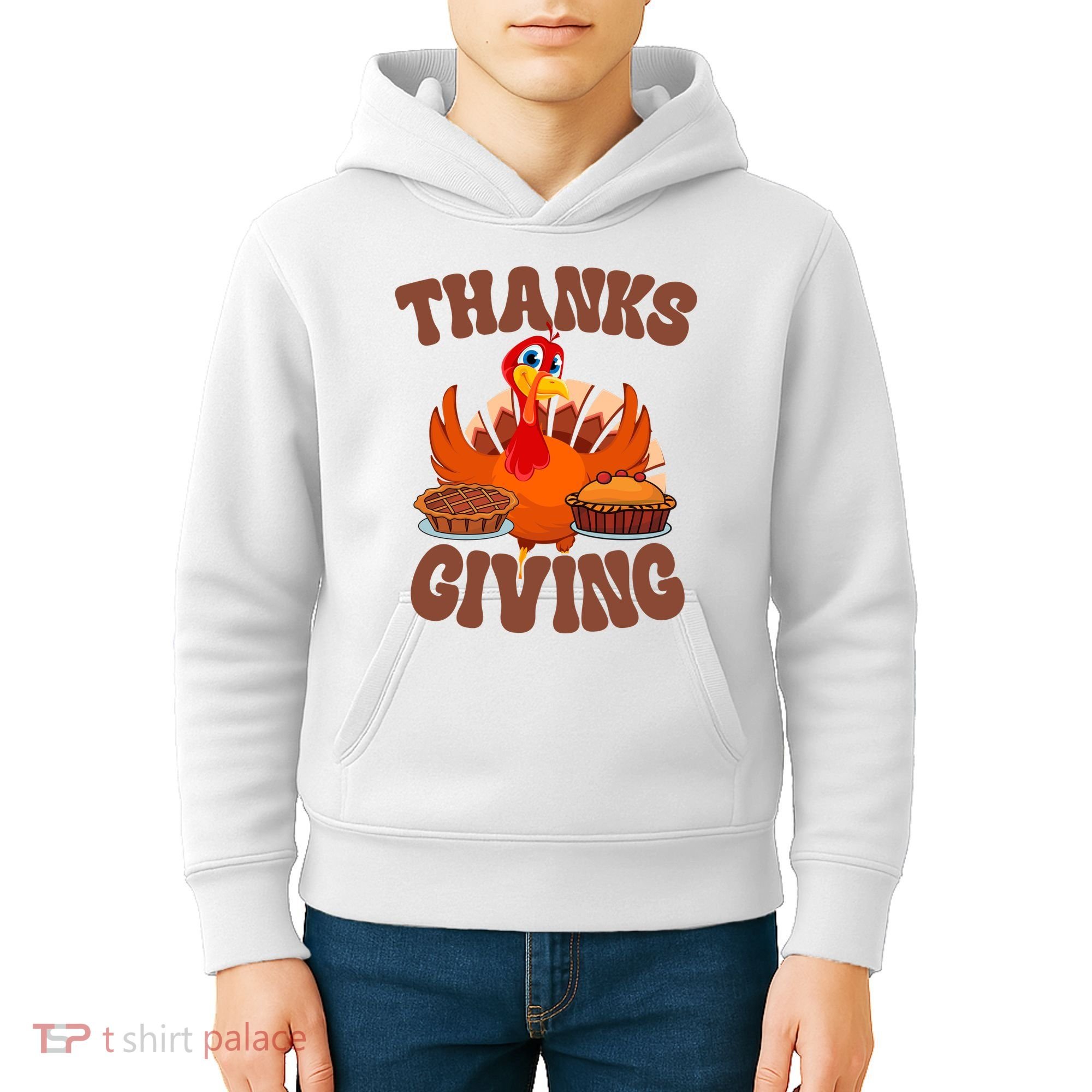 Thanksgiving Turkey Festive Holiday Kids Hoodie
