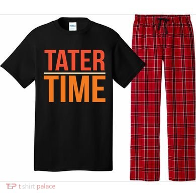Tater Time Fun Turkey Thanksgiving Family Graphic Gift Pajama Set