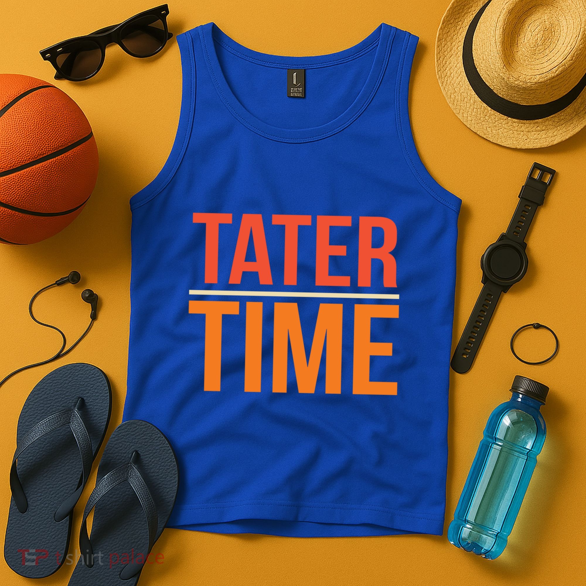 Tater Time Fun Turkey Thanksgiving Family Graphic Gift Tank Top