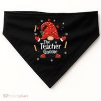 The Teacher Gnome Holiday Festive USA-Made Doggie Bandana thumb 0