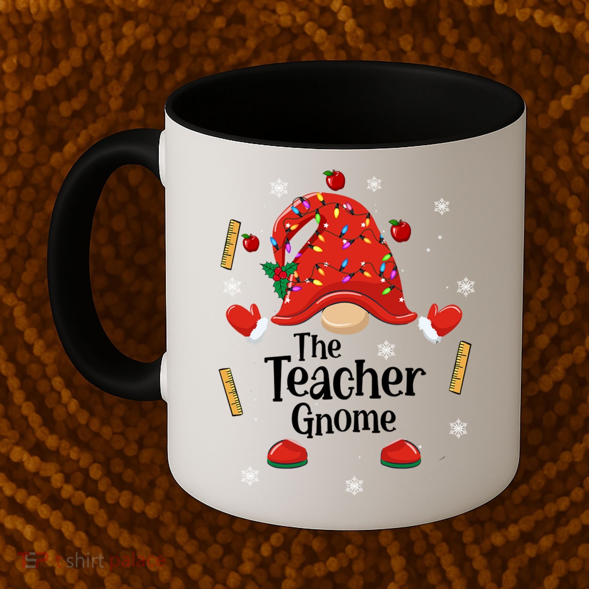 The Teacher Gnome Holiday Festive Coffee Mug