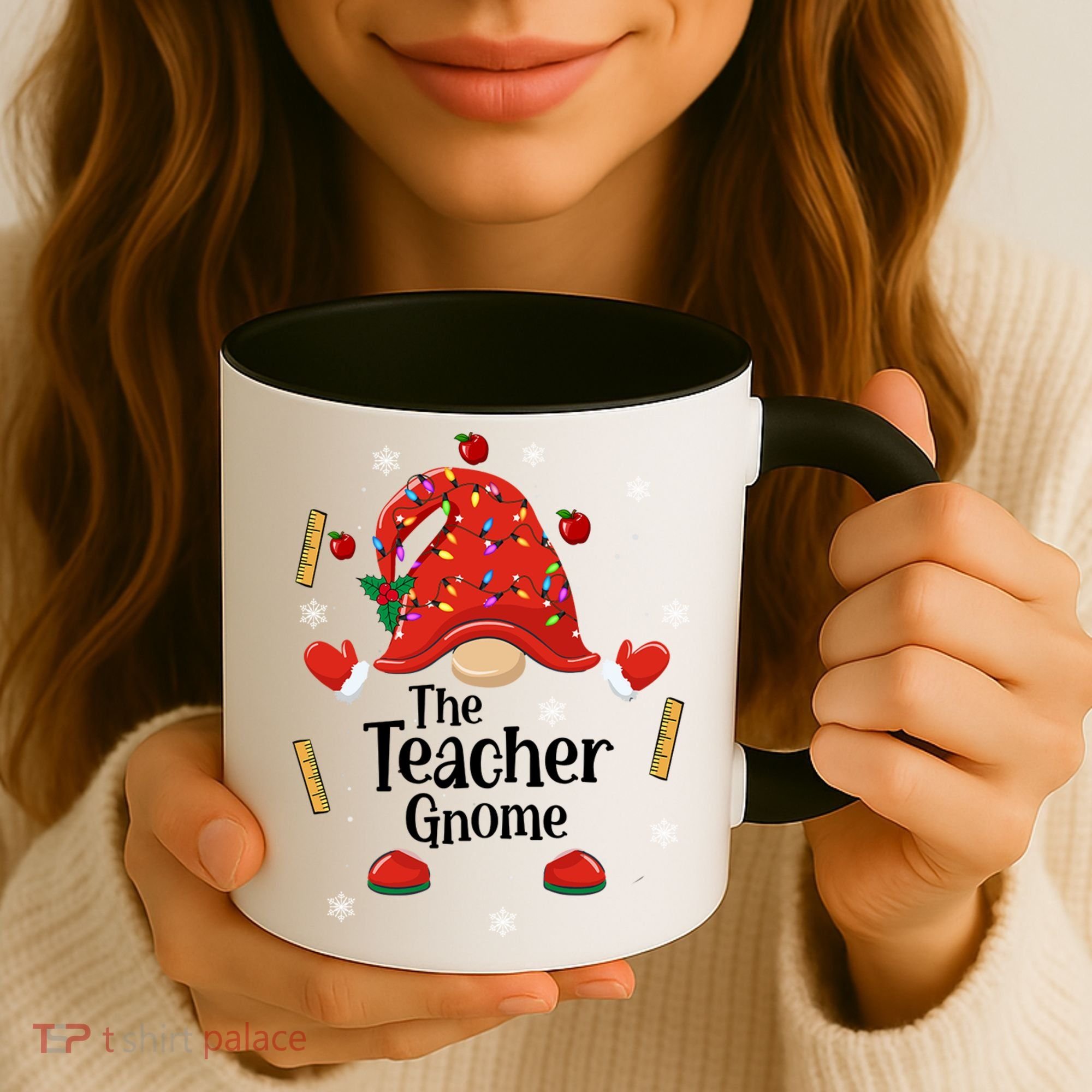 The Teacher Gnome Holiday Festive Coffee Mug