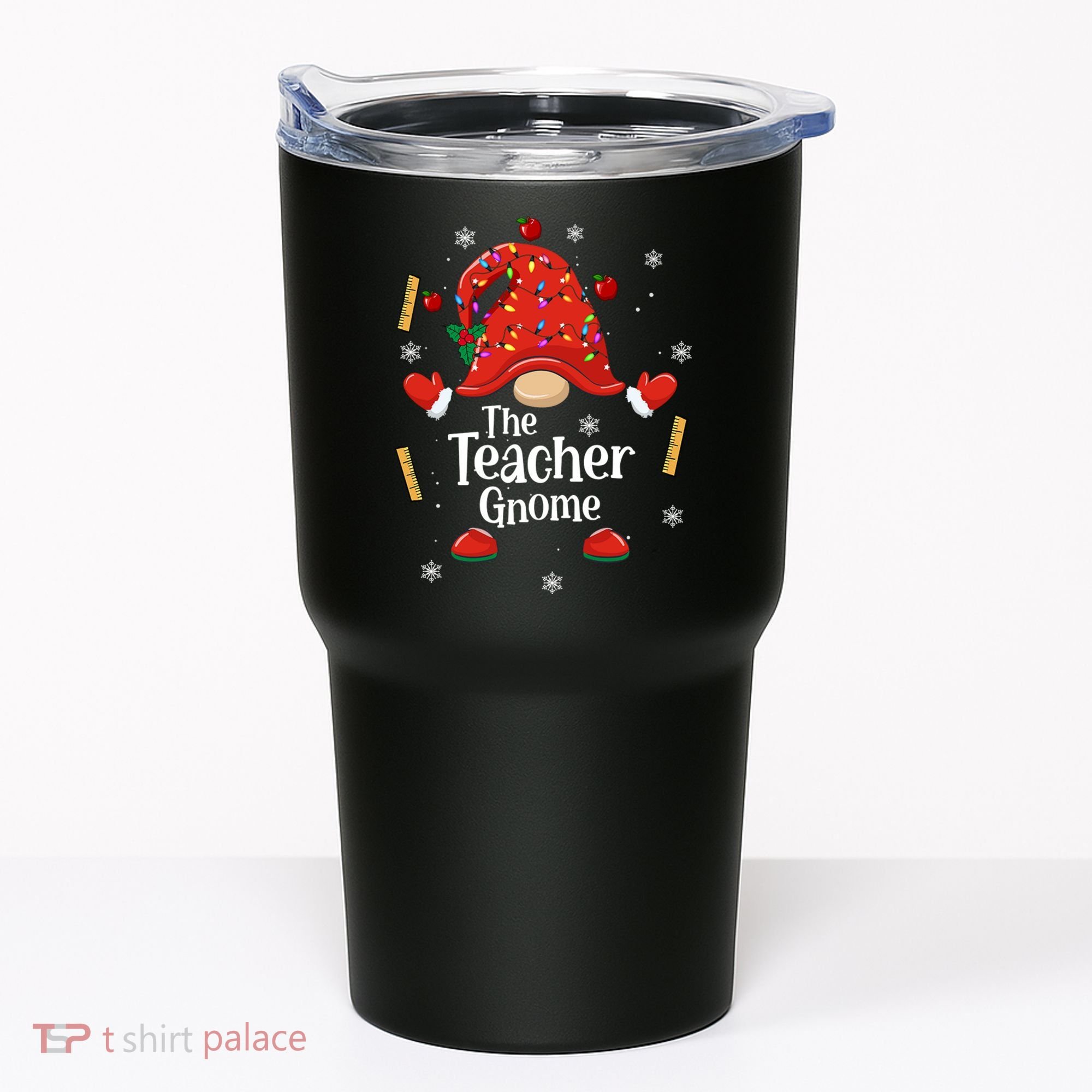 The Teacher Gnome Holiday Festive Tumbler
