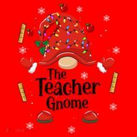 The Teacher Gnome Holiday Festive Santa Hat thumb 1