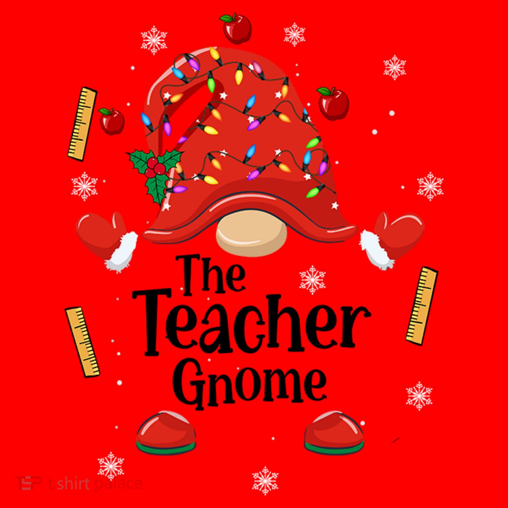 The Teacher Gnome Holiday Festive Santa Hat