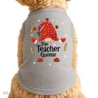 The Teacher Gnome Holiday Festive Doggie Tank thumb 0